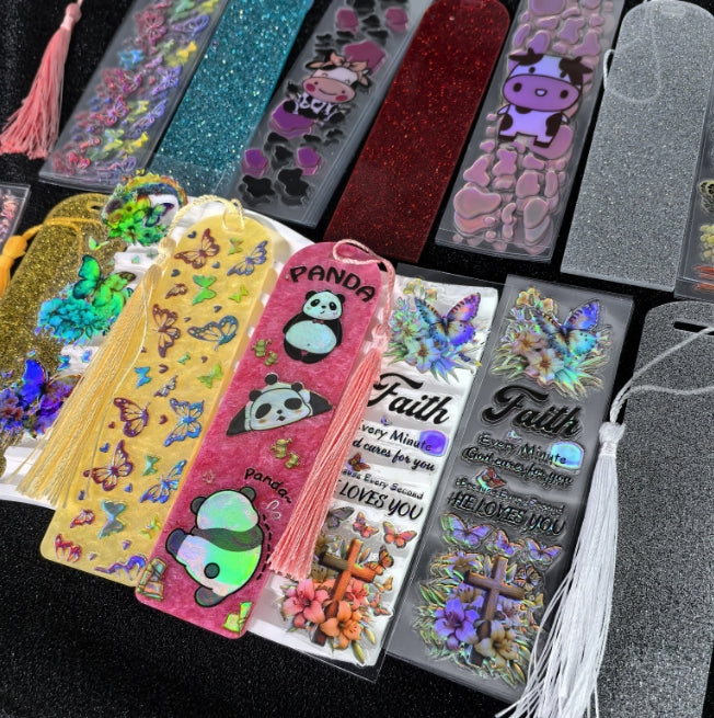 Wholesale Random Holographic Stickers 20/50/100pcs UV DTF Wraps Pen Sticker & Cartoon Random Styles Bookmark Stickers for Crafts Wraps